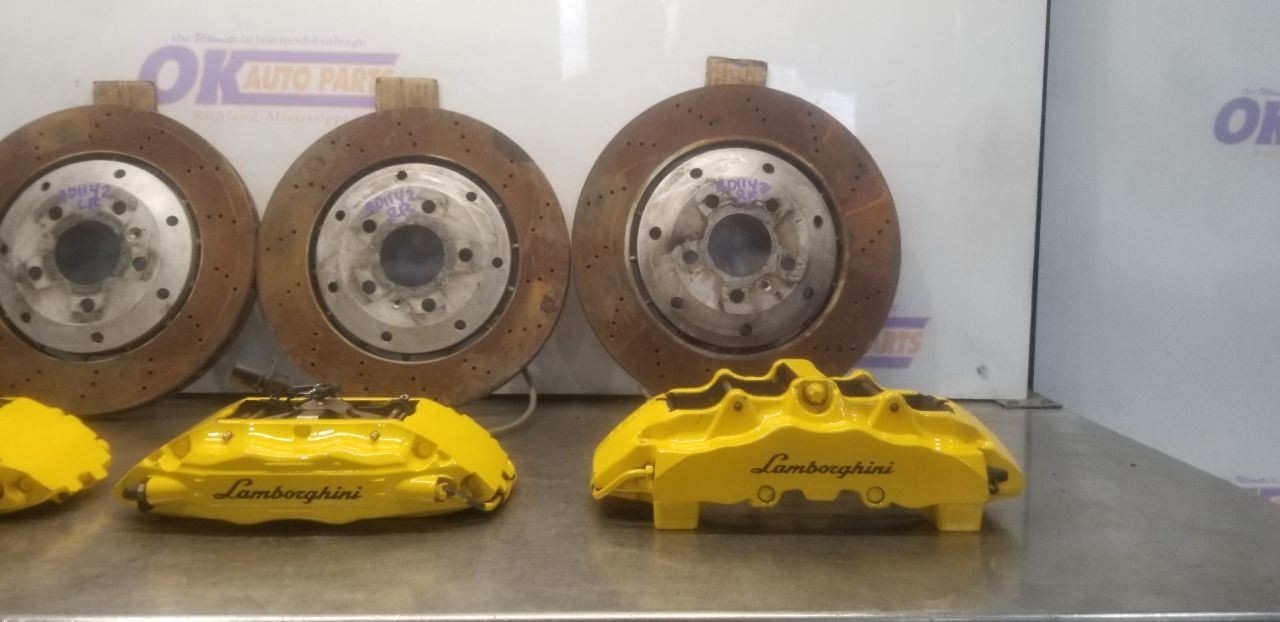 2004 LAMBORGHINI GALLARDO BREMBO BRAKE CALIPER SET WITH ROTORS YELLOW