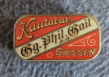 Blechdose Eg. Phil. Gail Kautabak Cigarettes Tin - Giessen um 1910 Topzustand 