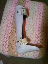 Drop Foot Hinged AFO Right Ankle Foot Orthosis Molded White Plastic