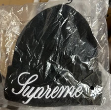 NEW Supreme New Era Script Beanie (FW24) (Black) - Free Shipping