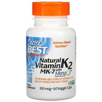 Doctor's Best Natürliches Vitamin K2 MK-7 mit MenaQ7 100 mcg (Vitamin K2 MK-7 mi