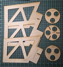 Estes Mega Red Max Fin and Centering ring set for Three 29mm Motor Cluster