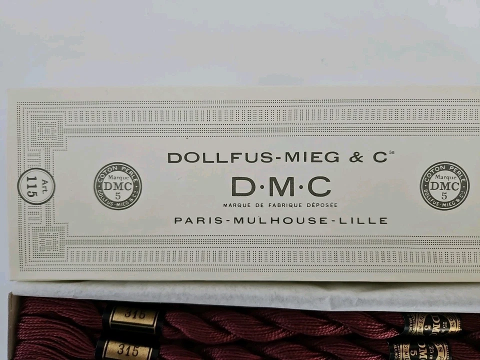 DMC Pearl Cotton (Coton Perle) Size 5 Color #315 ANTIQUE MAUVE Box of 11 Skeins  - Image 2 of 4