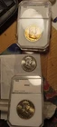 3 Proof /Uncirculated  Silver Ben Franklin Half Dollars. 2 are slabbed certified