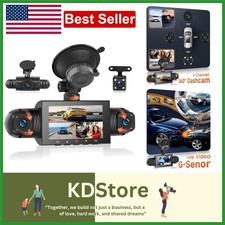 360  4-Channel Car Dash Cam Night Vision Parking Mode Loop Recorder