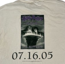 Vintage 2005 Harry Potter Half Blood Prince Book Promo Shirt Size S Warner Bros