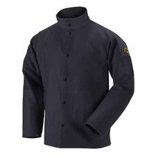 Black Stallion FBK9-30C Flame-Resistant Cotton Welding Jacket Black Small