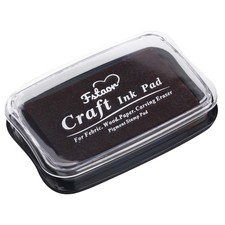 Fstaor Large Brown Ink Pad for Rubber Stamps, 4  2.6 inch Non-Toxic
