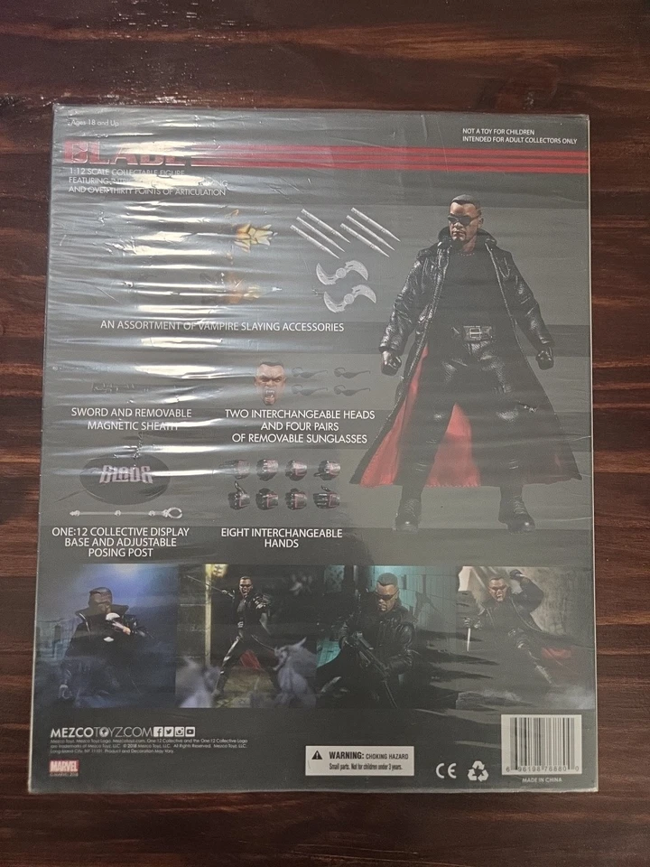 Mezco One:12 集体漫威刀片可动人偶全新带盒!!! — 第 3/4 张图片