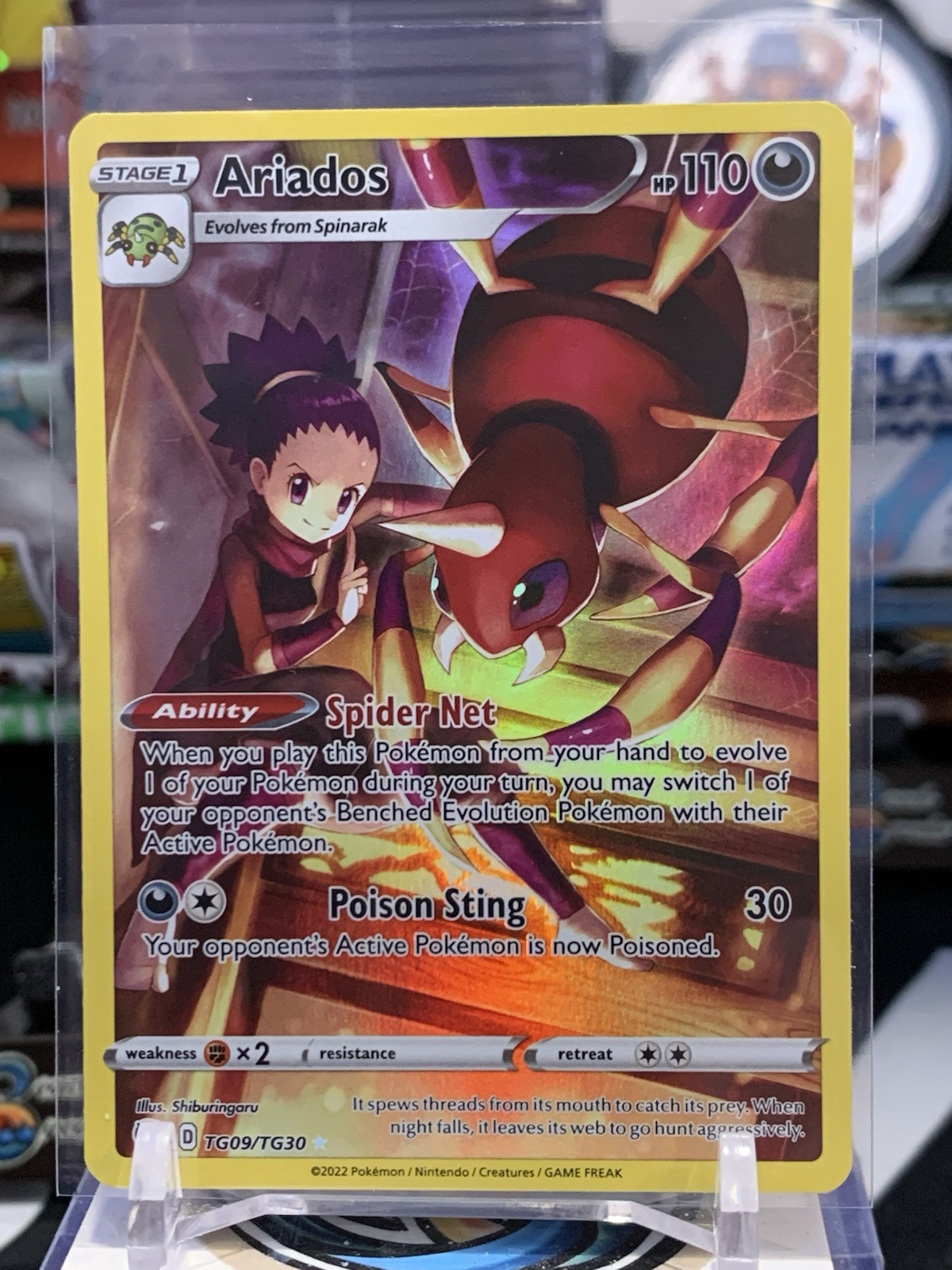 Ariados SWSH09 Brilliant Stars Trainer Gallery TG09/TG30 NM Pokemon JW 10U