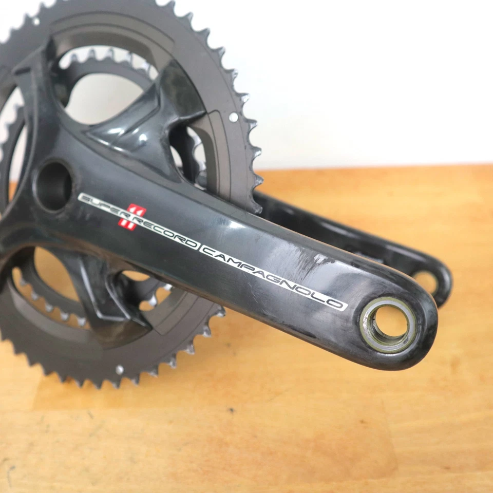 Juego de bielas de cerámica Campagnolo Super Record 11 carbono CULT 172,5 mm 50/34 t bicicleta de carretera Foto 3 de 4