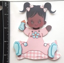 3D African American Baby Girl Sleeper CUSTOMER APPRECIATION Embellishment 394