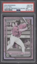 Kyle Teel 2024 Bowman Chrome Prospects Pearl Refractor #BCP-48 PSA 10