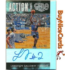 2015 Langston Galloway Panini Gala Action Autographs on Card Auto /40 #AA-LGW