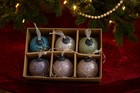 Large Glass Baubles - Set of 6 Multicoloured