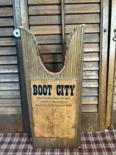 Vintage Boot Remover Jack, Wooden Cowboy Boot Puller 