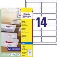 1 Bis 20X Avery Zweckform Inkjet Adress-Etiketten, 99,1 X 38,1 Mm Bis 35% Rabatt
