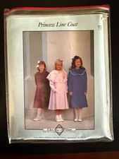 New Chery Williams Heirloom Sewing pattern Princess Line Coat Child 8-16