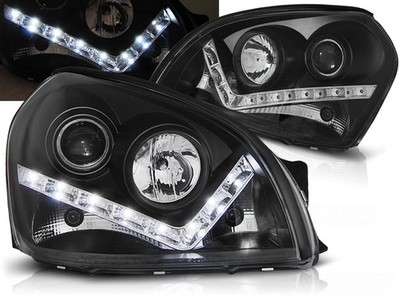 Headlights for Hyundai Tucson 2004-2007 2008 2009 2010 VR-1347 Daylight Black