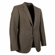 J.Crew Ludlow Brown Plaid Slim Fit Unstructured Wool Blazer Jacket Size 40S NWOT