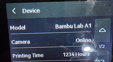 Bambu Lab A1 3D Printer w/ Accessories/Parts, Screen Shows 1234 Hours