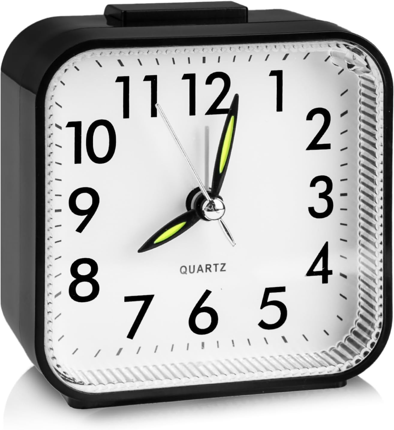 Small Silent Travel Alarm Clock, Bedside LED Little Light Luminous Non Ticking B