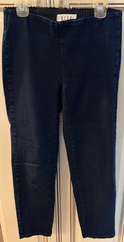 Elle Jeans Sz XS Dark Blue Wash Pull On Jegging Comfort Waistband Stretch