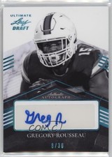 2021 Leaf Ultimate Draft Platinum Spectrum 8/30 Greg Rousseau Gregory Auto 18jt