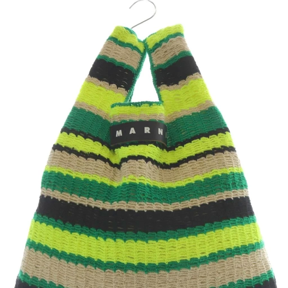 Used Marni Market Fish Bag Knit Bag Handbag Green Yellow SR SH Ladies Vector Vin - Image 4 of 4