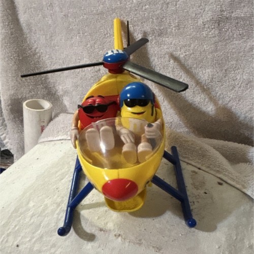 M&M's Yellow Helicopter Candy Dispenser w/ Red Characters Candy & Nuts