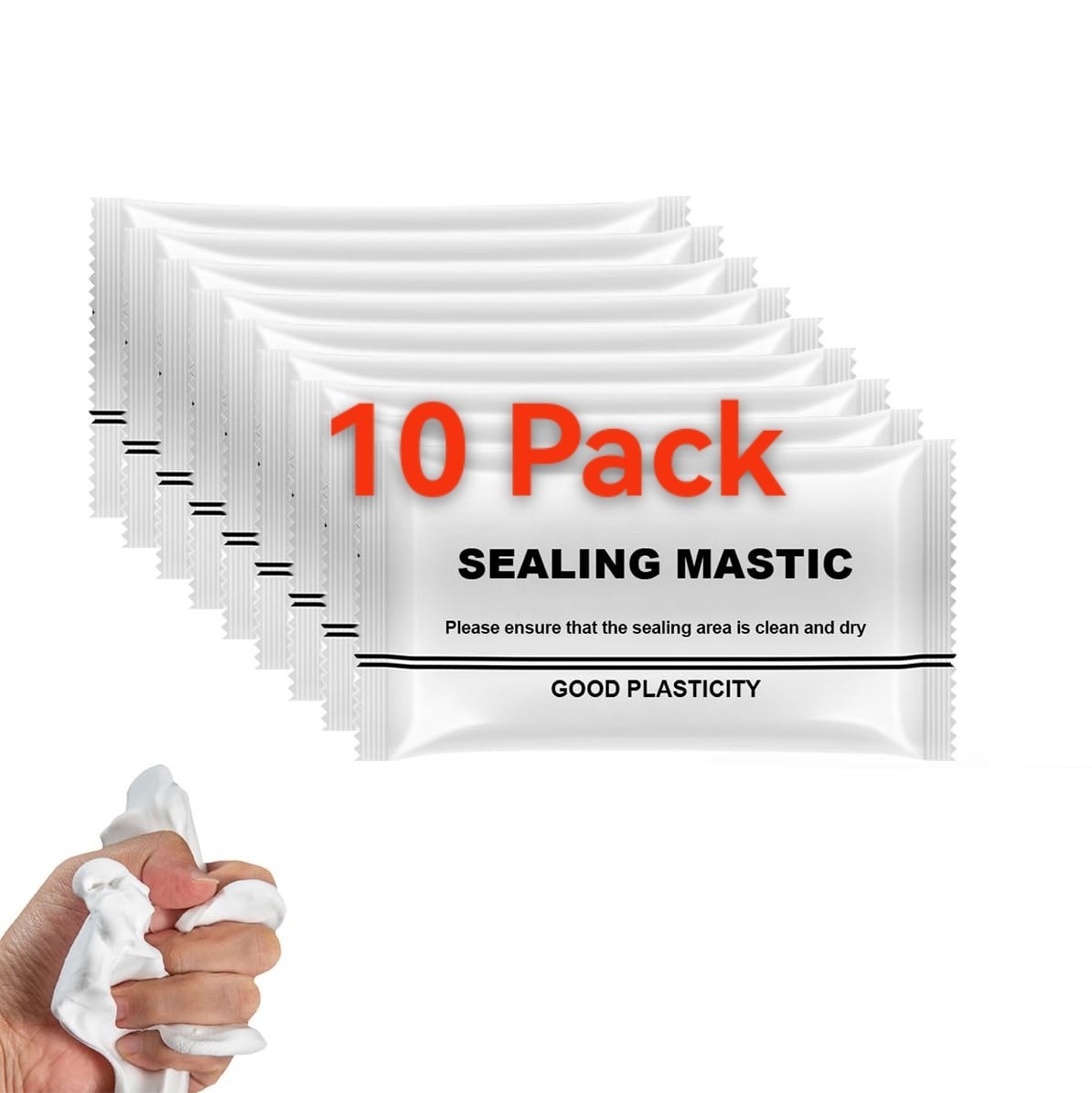 10-Pack Waterproof Sealant Putty – Self-Adhesive Mending Mud for Wall Holes