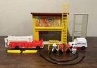 Vintage 1980 Fisher Price Play Family Fire Station 928 Complete w/ Accessories