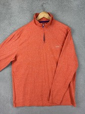 Chaps Sport Pullover Mens XL Orange Heather Quarter Zip Mock Neck Performance