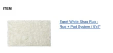 Brand new White Ruggable Shag Rug