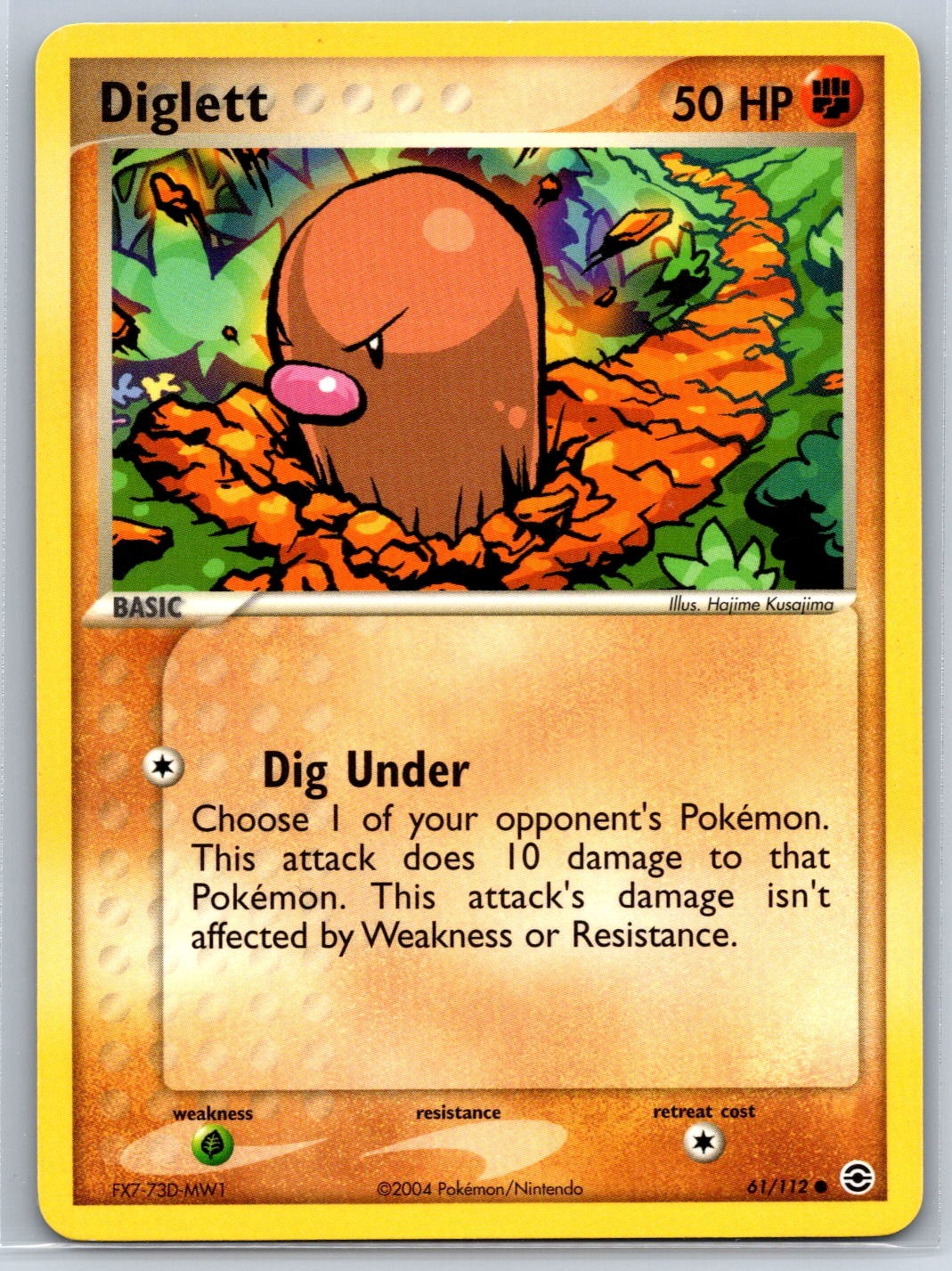 Diglett - EX FireRed LeafGreen 61/112 Pokemon 151 Card NM