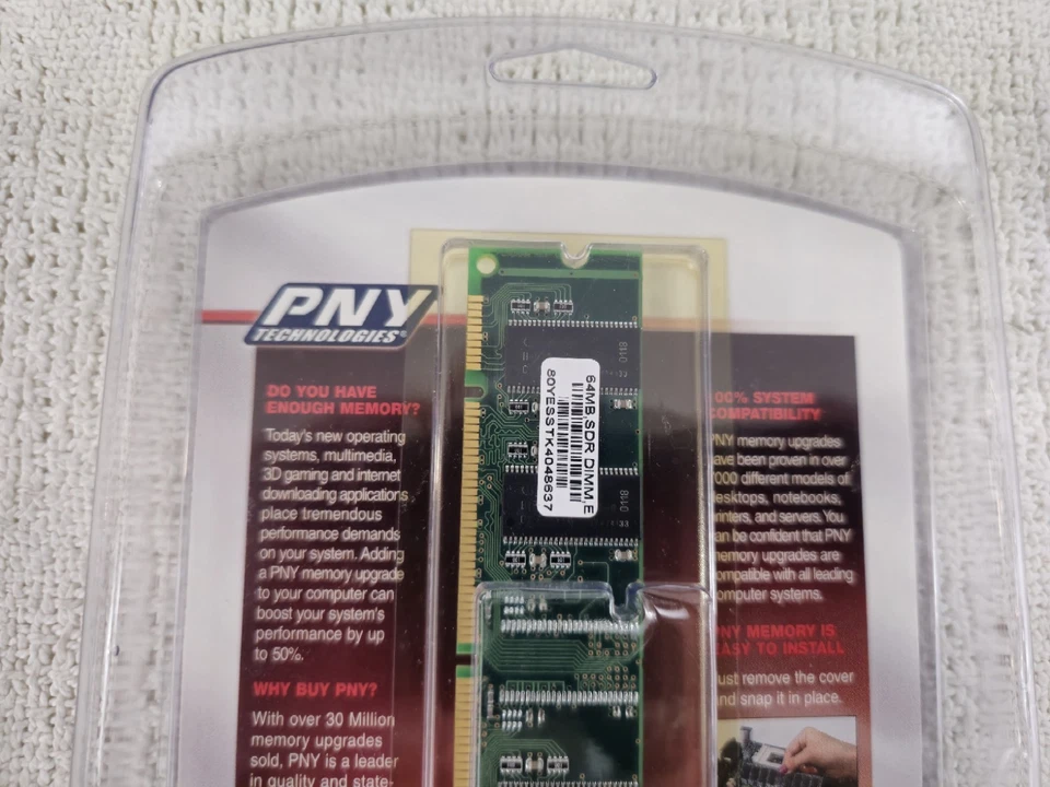 PNY Memory Master Upgrade Kit 64mb SDRAM NEW IN BOX 2002 Comp USA! - Image 3 of 4