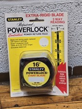 Vintage NOS Stanley Professional Powerlock 3-way 16' Tape Measure 33-423 USA NEW