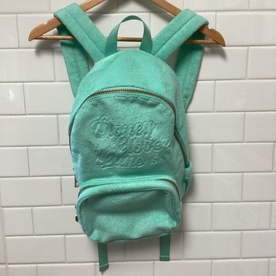 Stoney Clover Lane Backpack X Target Embossed Terry Cloth Mint Aqua Green Fabric