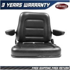 Universal Forklift Riding Lawn Mower Tractor Seat Back Adjustable w/Armrest