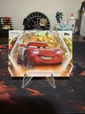 Topps Disney Neon Lighting McQueen #95 Orange Refractor /25 Pixar
