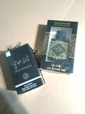 Hayaati For Men & oud majestic black set of 2 new 3.4 oz e100ml 