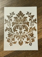 7x9 Damask Stencil   Pattern for furniture, wall,  Crafts, Reusable, DIY decor