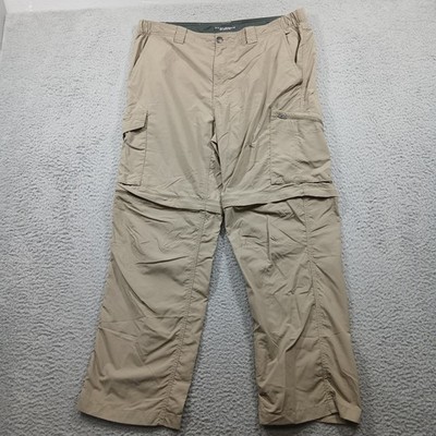 Columbia Silver Ridge Convertible Cargo Hiking Pants Men's 38x30 Khaki Tan EUC