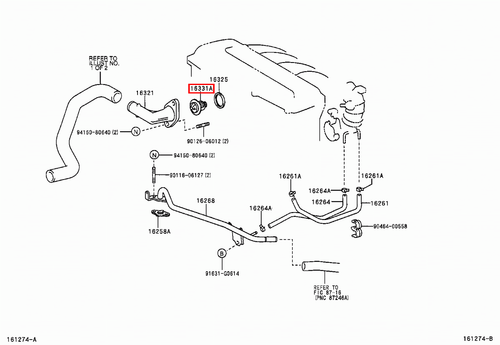 Genuine Camry MCV36 MCV31 Celica ZZT231 ZZT230 3.3 3.0 1.8 Thermostat - Picture 14 of 20