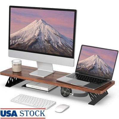 Desk Monitor Stand Adjustable Height Ergonomic Riser Heavy Duty Space Saver New