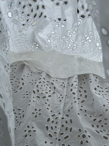 Madewell Midikleid mit Lochspitze und Träger Popeline weiß Größe 10 - Bild 15 von 18