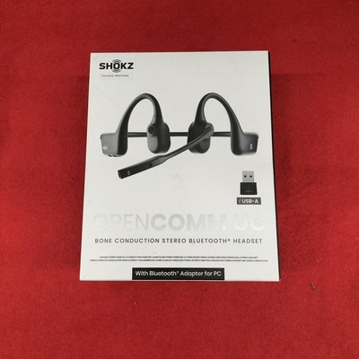 Shokz OPENCOMM UC Bone Conduction Headset Schwarz C102 mit Ladekabel