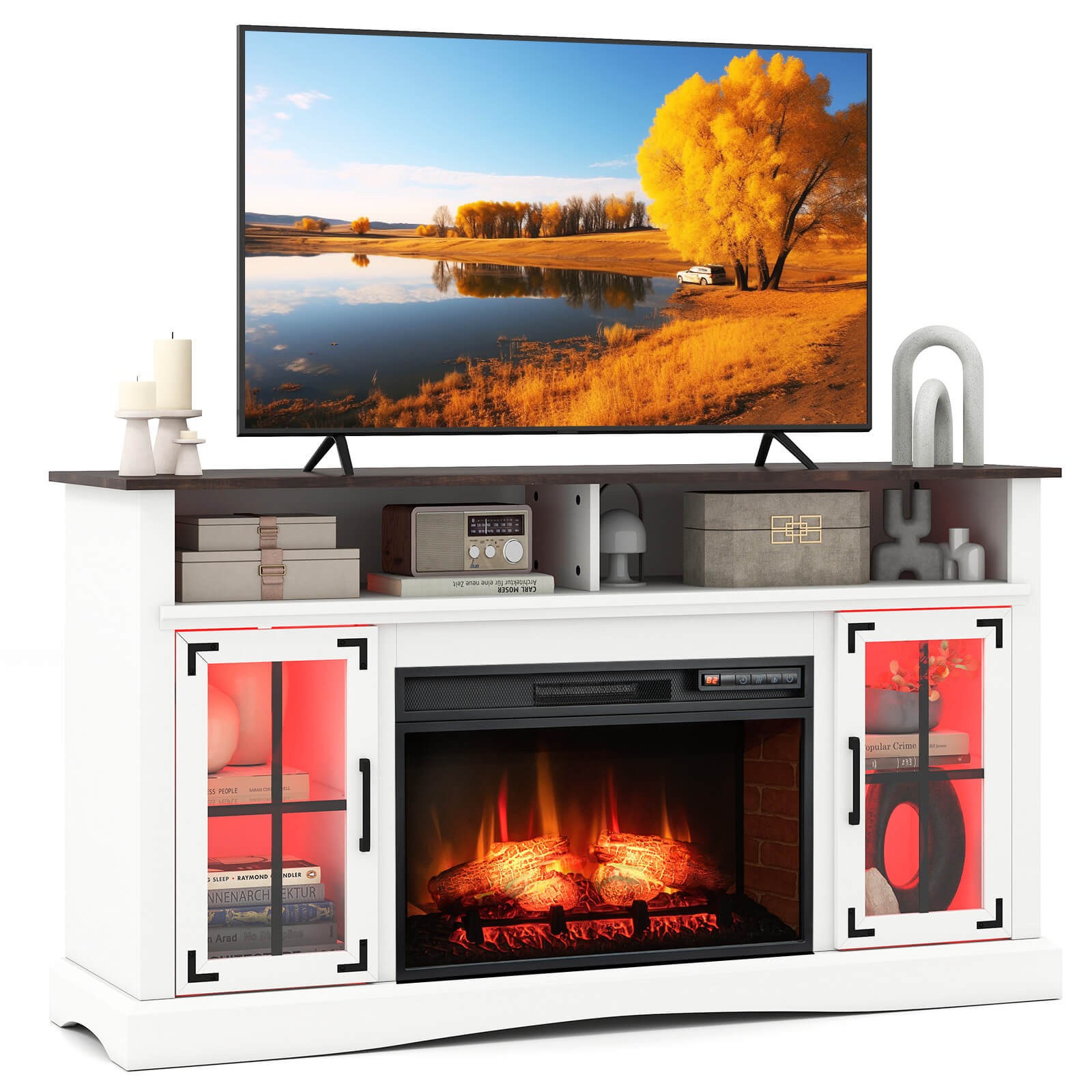With Remote Controls And Thermostat Storage Cabinets