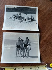 WW2 1940's US Army Air Corps Real Photos Soldiers With Women on Beach