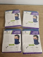 Lot of 4 Multi-use Tube Scarf Bandana Head Face Mask Neck Gaiter Head Wear Blue